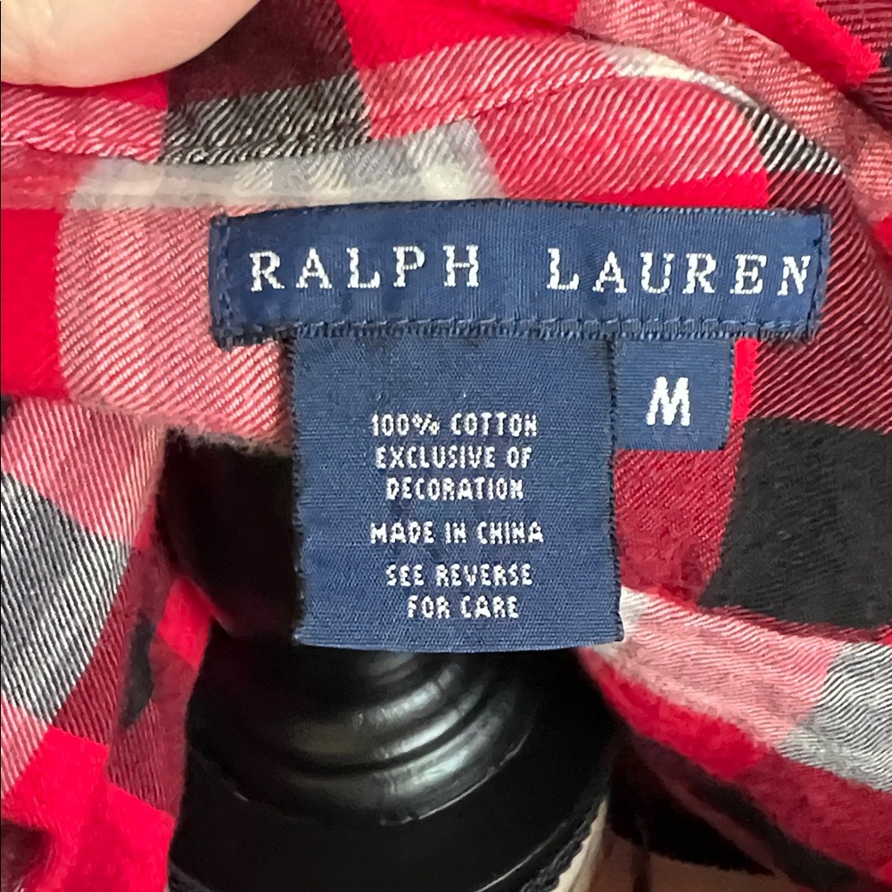 Ralph Lauren Polo Red Black White Gray Plaid Ruffle Dress - Picture 6 of 10
